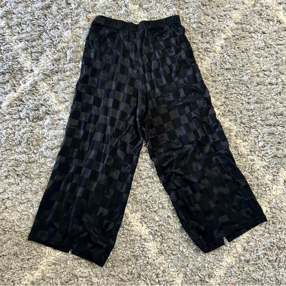 Alembika Luxe Satin Checkered Pants in Black sz 4 (US 12-14) - Picture 5 of 6